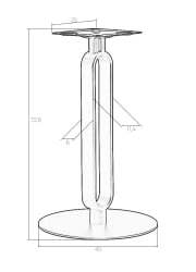 Подстолье обеденное DOBRIN ELAN BLACK