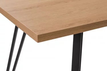 Большой обеденный стол Диего 120-160 Галифакс Табак_БЕЛЫЙ