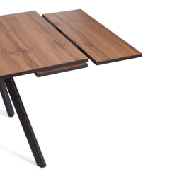 Раздвижной стол VIGO ЛДСП/HPL/металл, 120 x 80 x 30 х 30 х 75 см, Дуб Вотан/черный