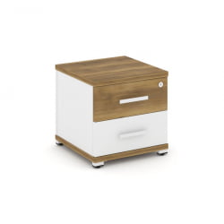 Тумба приставная с 2-мя ящиками CONCEPT CN.TUP-001 B/W Сандал Янтарный Белый бриллиант Белый