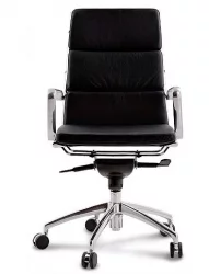 Кресло с высокой спинкой на крестовине Абсолют D100 Черное