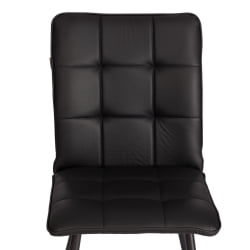 Стул обеденный Bari LT, экокожа, черная, 41х55х89 см
