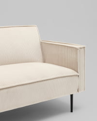 Диван прямой Кассель Д велюр рельефный молочный