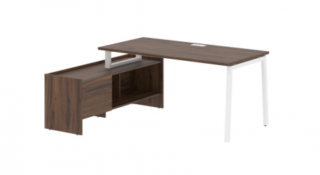 Стол с тумбой EDIS ELCT 17814 Дуб Денвер темный Белый