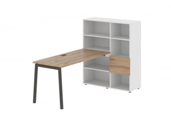 Рабочая станция ЕДИС ЕЛРСТ 1115 Дуб Денвер светлый Мокко Белый / EDIS ELRST