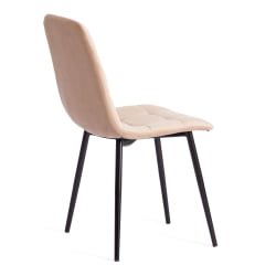 Металлический стул CХИЛЛЙ МАКС Велюр/металл , 45 х 54 х 90 см , бежевый/черный / CHILLY MAX