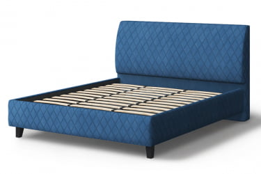 Кровать Хилтон, 2000 x 1800 мм, синий