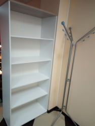 Шкаф 4 широкий открытый Deka 10.19.101 Дуб Сантана светлый/Белый