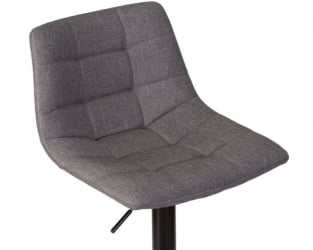 Стул барный DOBRIN TAILOR BLACK (серая ткань (188-55)) 2 шт