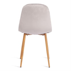 Металлический стул BREEZE (mod. 4724) вельвет/металл, 44 х 53 х 87 см, Light grey (светло-серый) HLR14 / натуральный