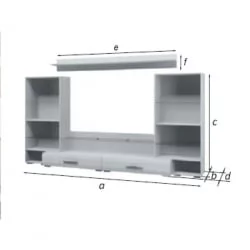 Гостиная Домино L2800 Белый глянец