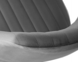 Стул барный DOBRIN CHARLY BLACK (серый велюр (MJ9-75))