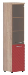 Шкаф колонка комбинированная с топом (правый) Torr LUX TLHC 42.2 R Дуб Каньон Красный