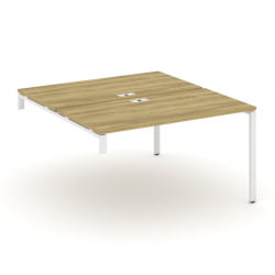 Двойной стол-надставка на опорную тумбу CONCEPT CN.DSN-003 Дуб Винченцо Белый