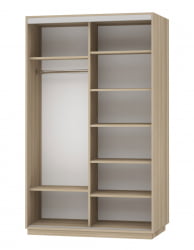 Шкаф-купе двухдверный Экспресс Дуо 1400х2200h Лондон/Дуб сонома