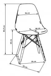 Стул DOBRIN DSW Бежевый GR-03