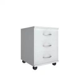 Тумба подкатная (3 ящика, с замком) Riva А.ТМ-3 Белый