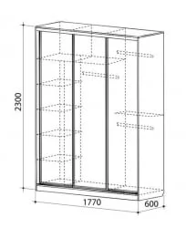 Шкаф-купе Бассо-1 Венге