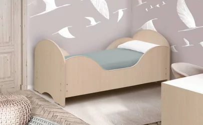 Кровать детская Малышка №6 600*1400 Дуб молочный