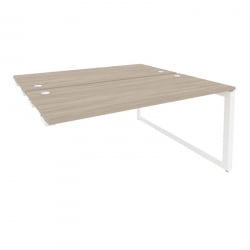 Стол-приставка двойной на О-образном м/к к опорым элем. ОНИКС О.МО-Д.СПР-4.7 Дуб Аттик/Белый / ONIX O.MO-D.SPR-4.7