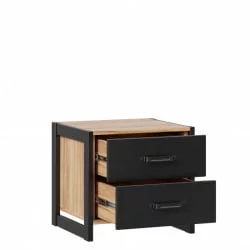 Тумба прикроватная Техно ЛД 678.100.000 Дуб Золотой Черный