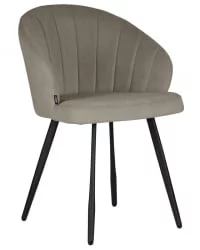 Стул обеденный DOBRIN NAOMI (ЭМАЛЬ ЧЕРНЫЙ МУАР велюр Catania Cocoa)