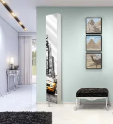 Шкаф с зеркалом Лупо Шелф Арт Беленый дуб