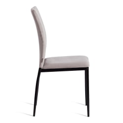 Металлический стул CAPRI (mod. BC565-DC) металл, флок, 43 х 53 х 92 см, Light grey (светло-серый) HLR14 / черный