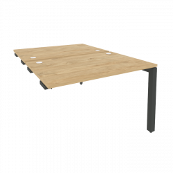 Стол-приставка двойной на П-образном м/к к опорным элем. ONIX O.MP-D.SPR-2.8 Тиквуд Светлый/Антрацит