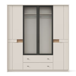 Шкаф четырехстворчатый Нильс ЛД 423.010.000 Кашемир/Дуб Тортуга