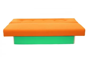 Диван с металлическими ножками MANGO 4 (2 категория) Оранжевый Зеленый