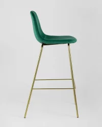 Стул барный Валенсия Зеленый с золотыми ножками