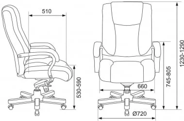 Кресло руководителя Бюрократ T-9925WALNUT Черный
