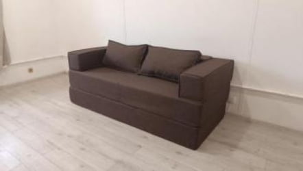 Диван прямой бескаркасный Хит (Берхоусе) Цвет фасада: Грей; Тип: Прямой; Материал фасада: Рогожка / (Berhouse)