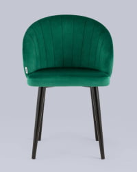 Стул с подлокотниками Брюссель велюр Зеленый