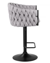 Стул барный ДОБРИН ЛЕОН (серая ткань (ЛАР 275-17)) 2 шт / DOBRIN LEON (LAR