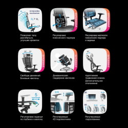 Кресло руководителя METTA Y 4DF B2-12D Комплект 1 Темно-серое