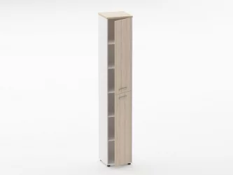 Шкаф 5 узкий закрытый Deka 10.23.16Пр Туя/Белый