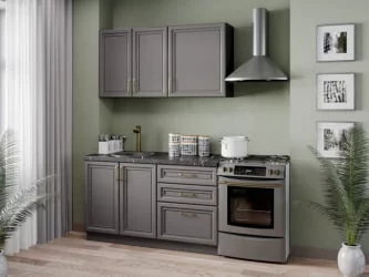 Шкаф кухонный 400 Джелатто ЛД 241.320.000.143 Черный Оникс серый