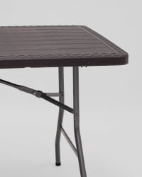 Стол складной чемодан пластиковый Кейт 180 Коричневый