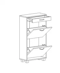 Тумба для обуви ШО-52 В Ясень шимо светлый