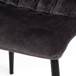 Стул FURLA (mod. 4816) металл/вельвет, 89х56х44см, серый