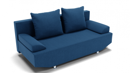 Диван Сити (ЗР) Цвет фасада: Синий; Тип: Прямой; Материал фасада: Металл/Велюр