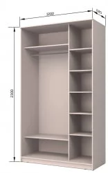 Шкаф-купе венге Хит-23-12-55 Аруба Венге