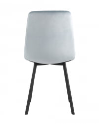 Комплект из двух стульев Chilly велюр серо-голубой ножки металл черные