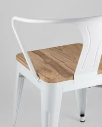 Стул с подлокотниками ТОЛИКС АРМ ВООД Белый / TOLIX ARM WOOD