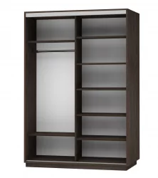 Шкаф-купе двухдверный Экспресс Дуо Медиум 1600х2400h Венге