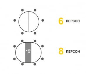 Круглый раздвижной стол Орфей 49.1 Мрамор темный