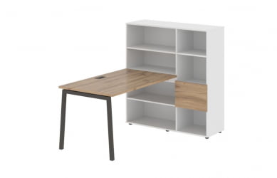 Рабочая станция EDIS ELRST 1213 Дуб Денвер светлый Мокко Белый