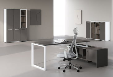 Комплект офисной мебели ЕДИС № 1 Мокко Белый / EDIS